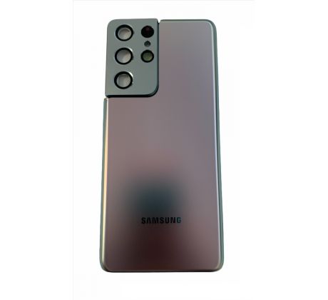 Samsung Galaxy S21 Ultra 5G - Zadný kryt so sklíčkom zadnej kamery - silver (strieborný)  (náhradný diel)