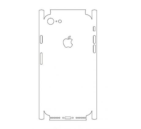 Hydrogel - zadná ochranná fólia (full cover) - iPhone 7 - typ výrezu 2