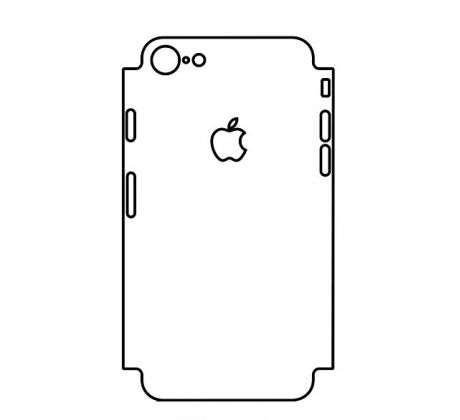 Hydrogel - matná zadná ochranná fólia (full cover) - iPhone 7 - typ výrezu 4