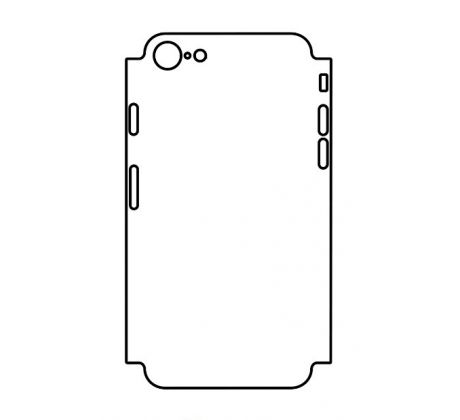 Hydrogel - zadná ochranná fólia (full cover) - iPhone 7 - typ výrezu 5