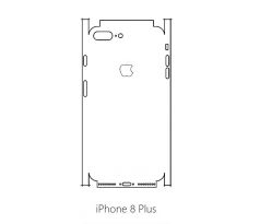 Hydrogel - zadná ochranná fólia (full cover) - iPhone 8 Plus - typ výrezu 2