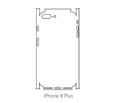 Hydrogel - matná zadná ochranná fólia (full cover) - iPhone 8 Plus - typ 2