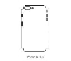 Hydrogel - matná zadná ochranná fólia (full cover) - iPhone 8 Plus - typ 4