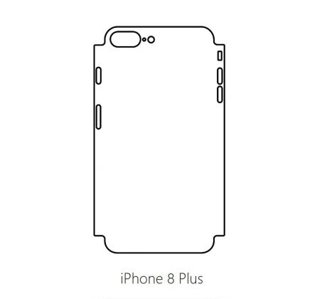 Hydrogel - zadná ochranná fólia (full cover) - iPhone 8 Plus - typ výrezu 5