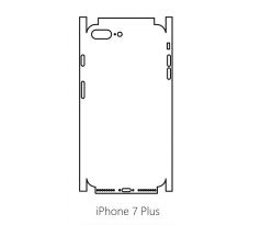 Hydrogel - matná zadná ochranná fólia (full cover) - iPhone 7 Plus - typ 3