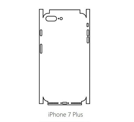 Hydrogel - zadná ochranná fólia (full cover) - iPhone 7 Plus - typ výrezu 4