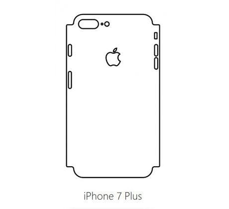 Hydrogel - zadná ochranná fólia (full cover) - iPhone 7 Plus - typ výrezu 3