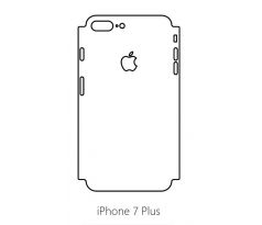 Hydrogel - matná zadná ochranná fólia (full cover) - iPhone 7 Plus - typ výrezu 3