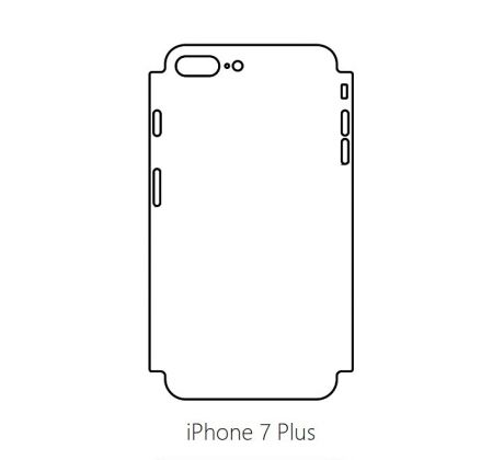 Hydrogel - matná zadná ochranná fólia (full cover) - iPhone 7 Plus - typ výrezu 2
