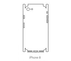 Hydrogel - matná zadná ochranná fólia (full cover) - iPhone 8 - typ výrezu 4