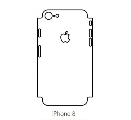 Hydrogel - zadná ochranná fólia (full cover) - iPhone 8 - typ výrezu 3