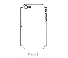 Hydrogel - matná zadná ochranná fólia (full cover) - iPhone 8 - typ 1