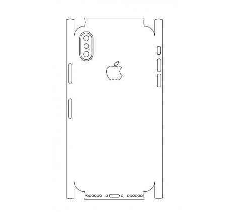 Hydrogel - zadná ochranná fólia (full cover) - iPhone X - typ výrezu 5