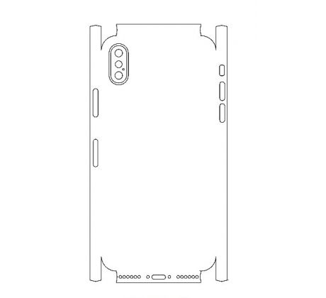 Hydrogel - zadná ochranná fólia (full cover) - iPhone X - typ výrezu 4