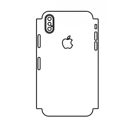 Hydrogel - zadná ochranná fólia (full cover) - iPhone X - typ výrezu 3