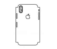Hydrogel - matná zadná ochranná fólia (full cover) - iPhone X - typ výrezu 3