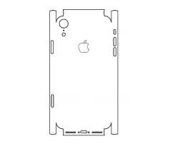 Hydrogel - matná zadná ochranná fólia (full cover) - iPhone XR - typ výrezu 5