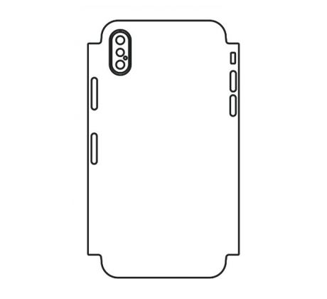 Hydrogel - zadná ochranná fólia (full cover) - iPhone XS - typ výrezu 2