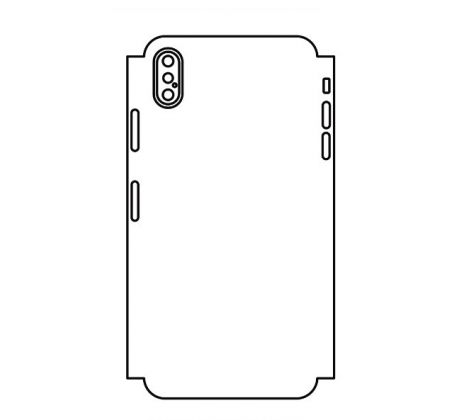 Hydrogel - matná zadná ochranná fólia (full cover) - iPhone XS Max - typ výrezu 2
