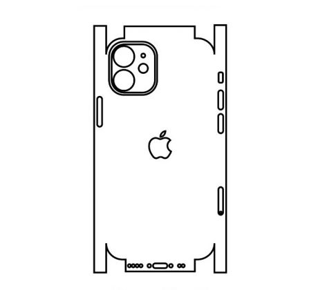 Hydrogel - matná zadná ochranná fólia (full cover) - iPhone 12 mini - typ výrezu 6