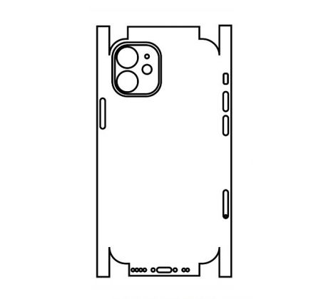 Hydrogel - zadná ochranná fólia (full cover) - iPhone 12 mini - typ výrezu 5