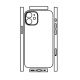 Hydrogel - matná zadná ochranná fólia (full cover) - iPhone 12 mini - typ výrezu 4