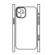 Hydrogel - matná zadná ochranná fólia (full cover) - iPhone 12 mini - typ výrezu 2