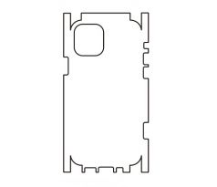 Hydrogel - matná zadná ochranná fólia (full cover) - iPhone 12 - typ výrezu 8