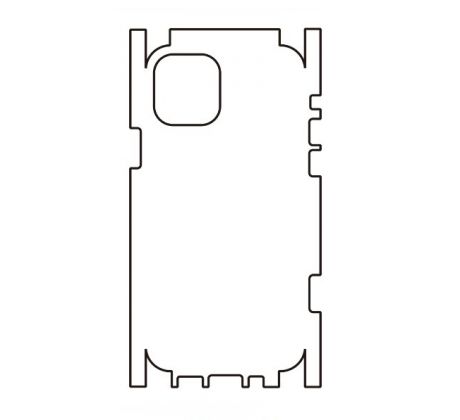 Hydrogel - matná zadná ochranná fólia (full cover) - iPhone 12 - typ výrezu 8