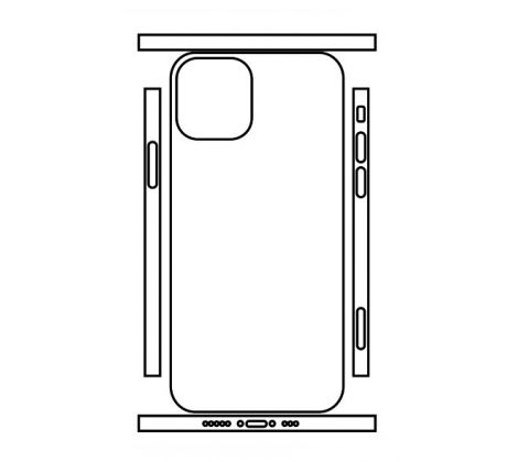 Hydrogel - zadná ochranná fólia (full cover) - iPhone 12 - typ výrezu 9