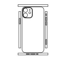 Hydrogel - matná zadná ochranná fólia (full cover) - iPhone 12 - typ 4