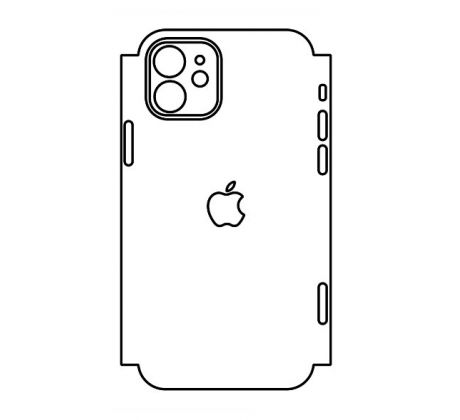 Hydrogel - zadná ochranná fólia (full cover) - iPhone 12 - typ výrezu 4