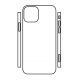 Hydrogel - matná zadná ochranná fólia (full cover) - iPhone 12 - typ výrezu 3