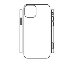 Hydrogel - zadná ochranná fólia (full cover) - iPhone 12 - typ výrezu 3