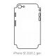 Hydrogel - matná zadná ochranná fólia (full cover) - iPhone SE 2020/2022 - typ výrezu 2