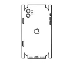 Hydrogel - matná zadná ochranná fólia (full cover) - iPhone 11 - typ výrezu 8
