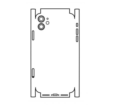 Hydrogel - zadná ochranná fólia (full cover) - iPhone 11 - typ výrezu 6
