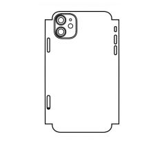 Hydrogel - matná zadná ochranná fólia (full cover) - iPhone 11 - typ výrezu 3