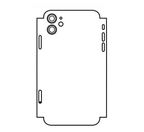 Hydrogel - zadná ochranná fólia (full cover) - iPhone 11 - typ výrezu 2