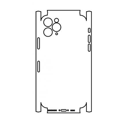 Hydrogel - matná zadná ochranná fólia (full cover) - iPhone 11 Pro - typ výrezu 7