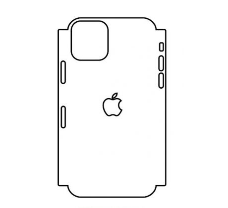 Hydrogel - matná zadná ochranná fólia (full cover) - iPhone 11 Pro - typ výrezu 6