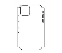 Hydrogel - matná zadná ochranná fólia (full cover) - iPhone 11 Pro - typ výrezu 4