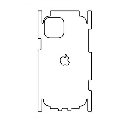 Hydrogel - matná zadná ochranná fólia (full cover) - iPhone 12 Pro - typ výrezu 10