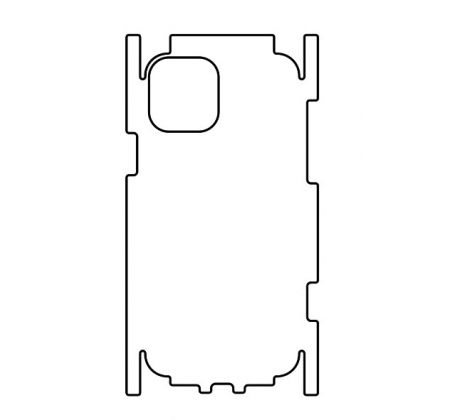 Hydrogel - matná zadná ochranná fólia (full cover) - iPhone 12 Pro - typ výrezu 7