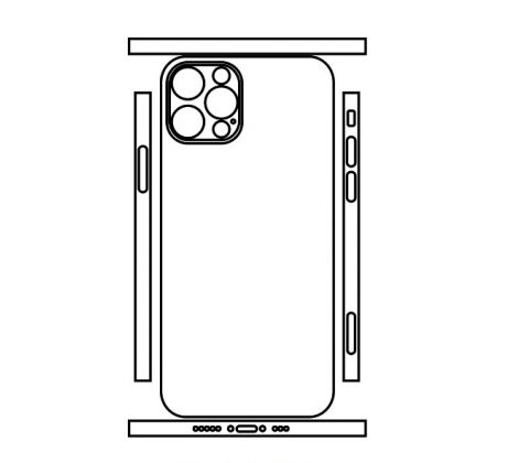 Hydrogel - zadná ochranná fólia (full cover) - iPhone 12 Pro - typ výrezu 5