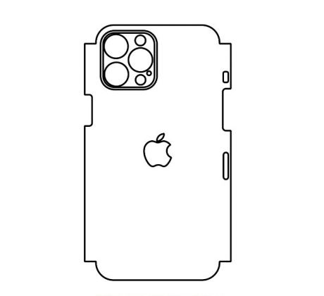 Hydrogel - matná zadná ochranná fólia (full cover) - iPhone 12 Pro Max - typ výrezu 3