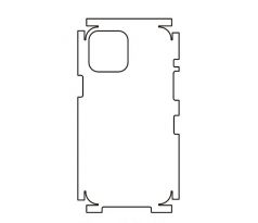 Hydrogel - matná zadná ochranná fólia (full cover) - iPhone 12 Pro Max - typ výrezu 6
