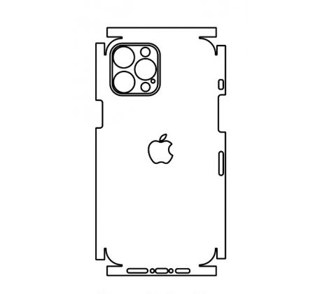 Hydrogel - matná zadná ochranná fólia (full cover) - iPhone 12 Pro Max - typ výrezu 9