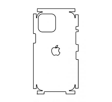Hydrogel - zadná ochranná fólia (full cover) - iPhone 12 Pro Max - typ výrezu 10