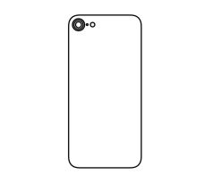 Hydrogel - matná zadná ochranná fólia - iPhone SE 2020 - typ výrezu 2